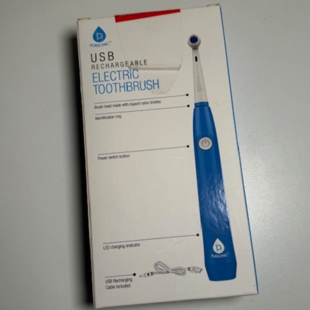 PURSONIC Sonic Technology Electric USB Rechargeable Toothbrush for Traveling
